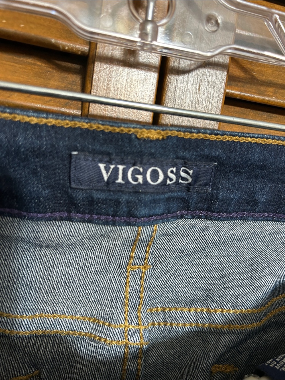 Vigoss Navy Distressed High Rise Super Skinny Ripped Jeans Size 28 - Picture 5 of 7